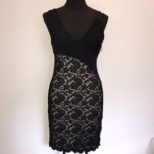 Sale! Free People NWOT Black lace mini dress sz S